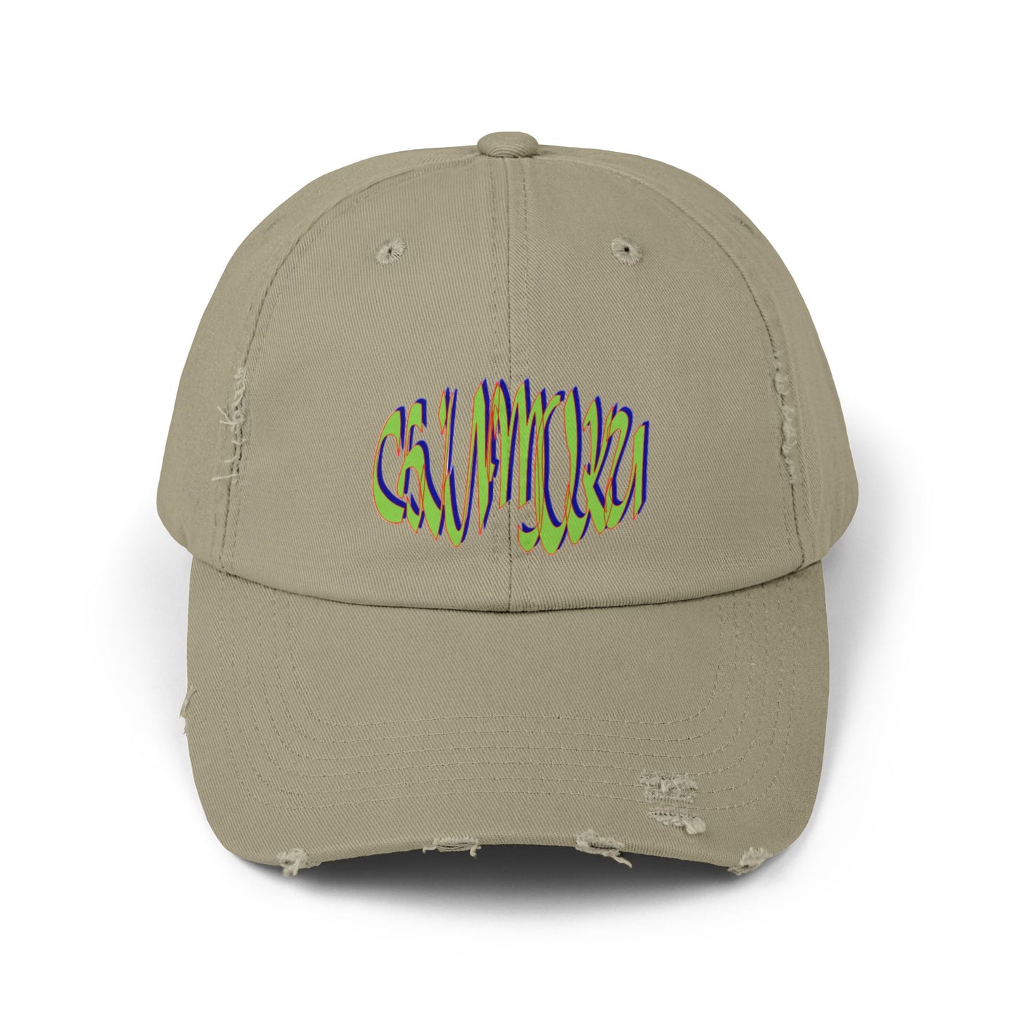 Unisex Distressed Cap logo wave