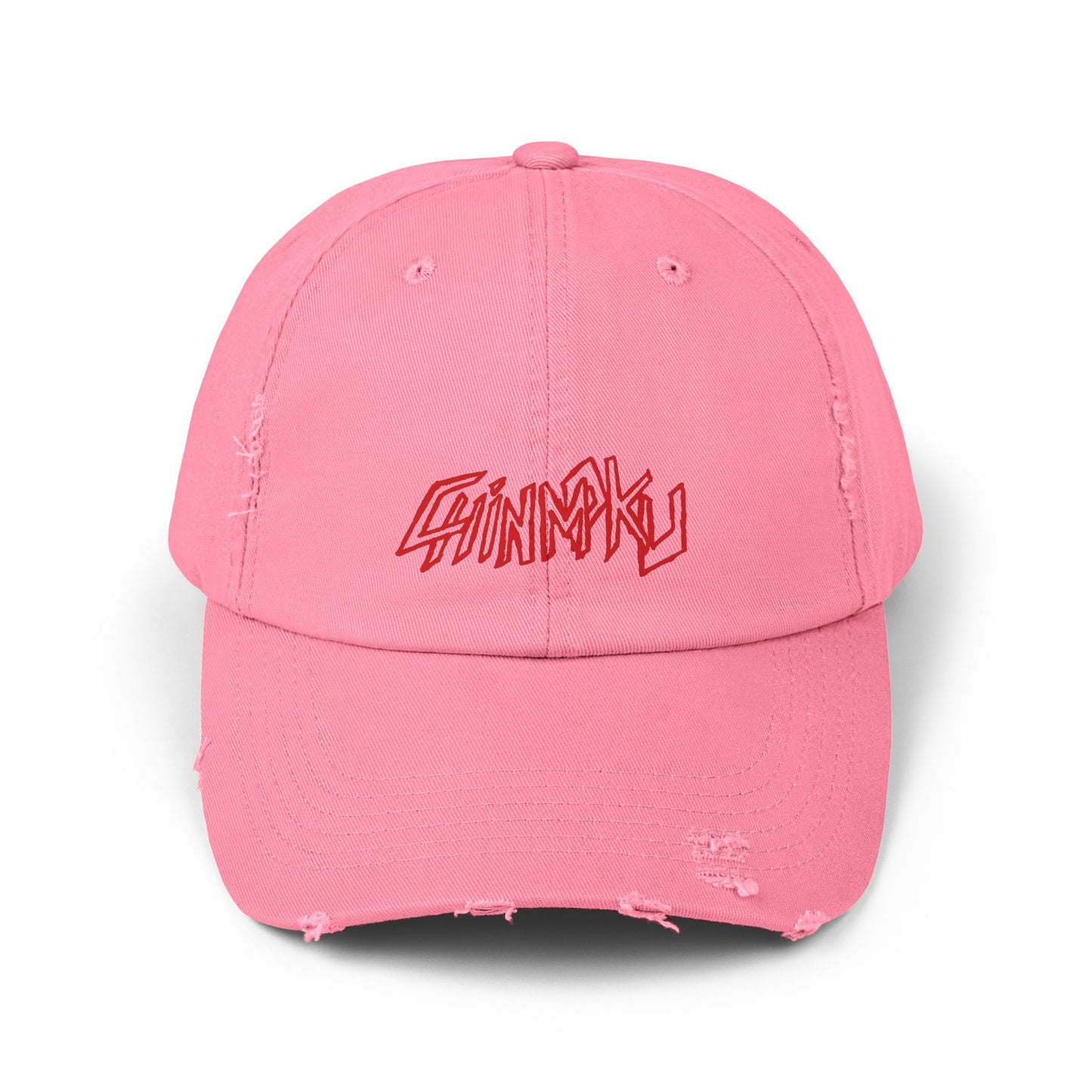 Unisex Distressed Cap Red tag