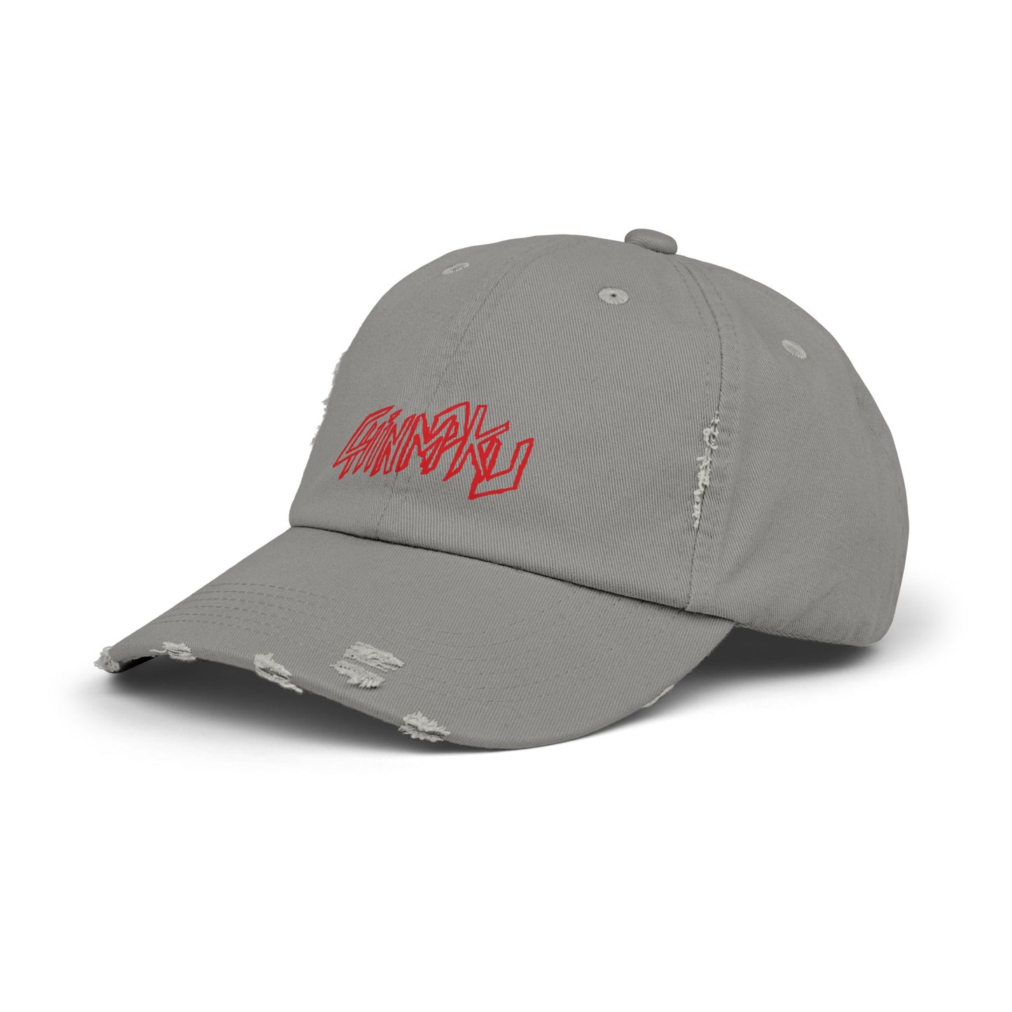 Unisex Distressed Cap Red tag