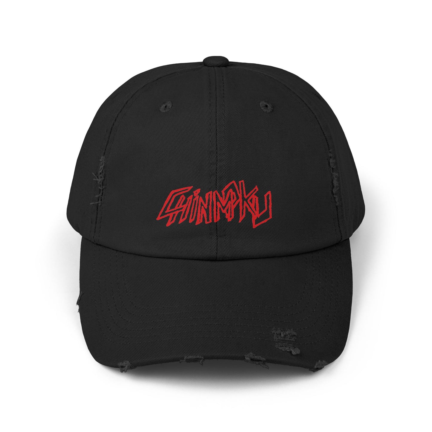 Unisex Distressed Cap Red tag