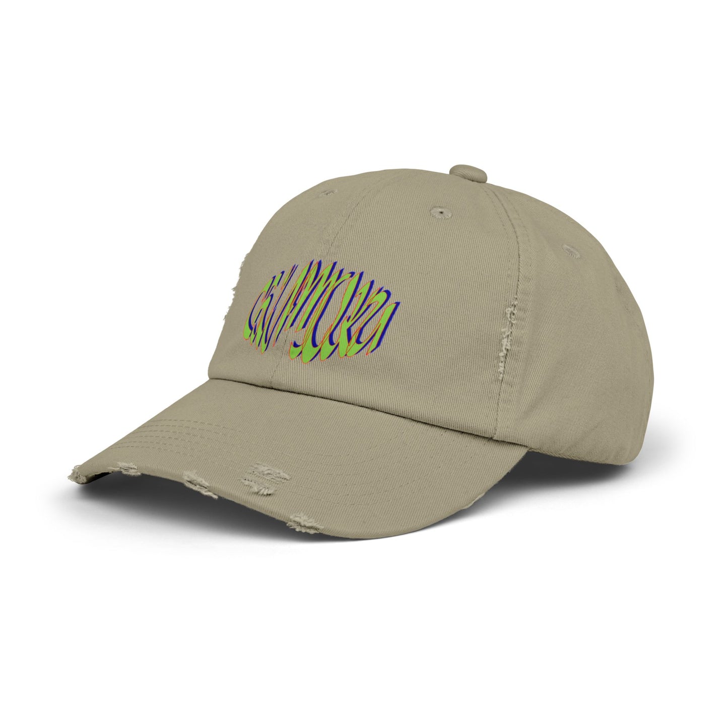 Unisex Distressed Cap logo wave