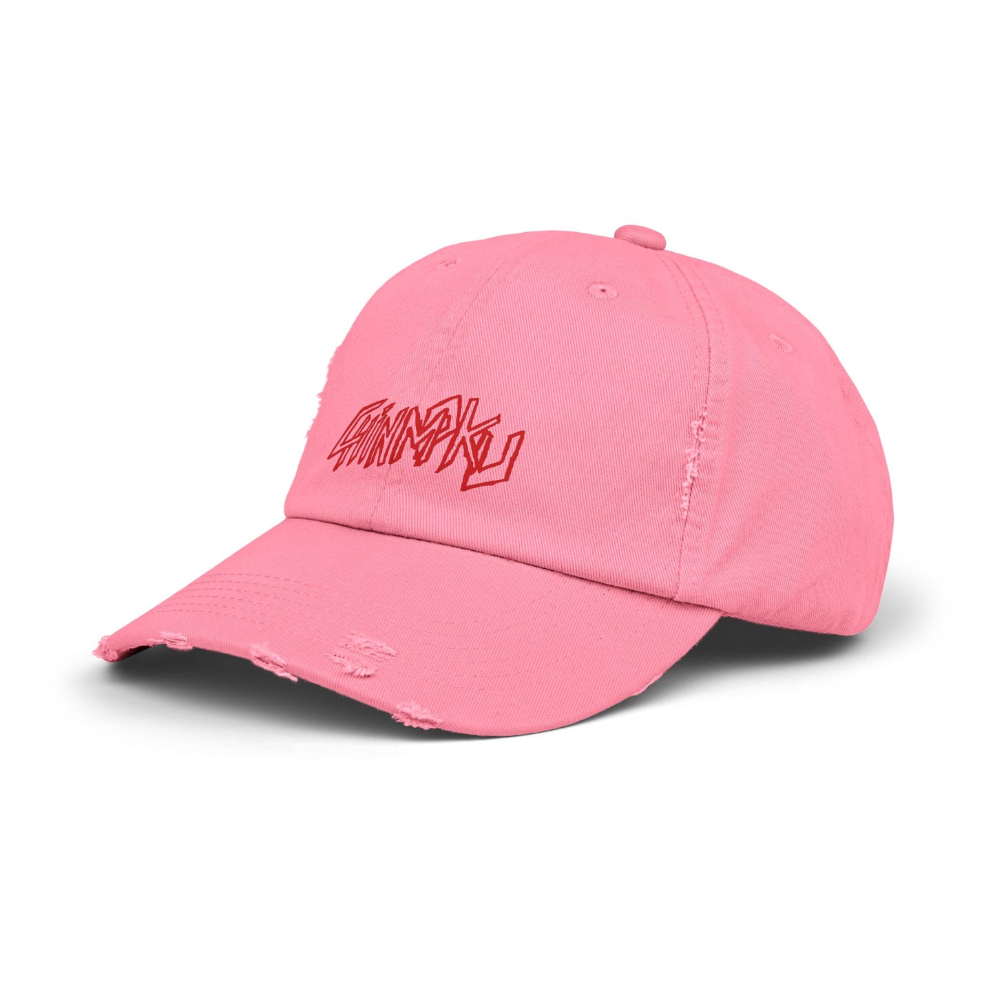 Unisex Distressed Cap Red tag