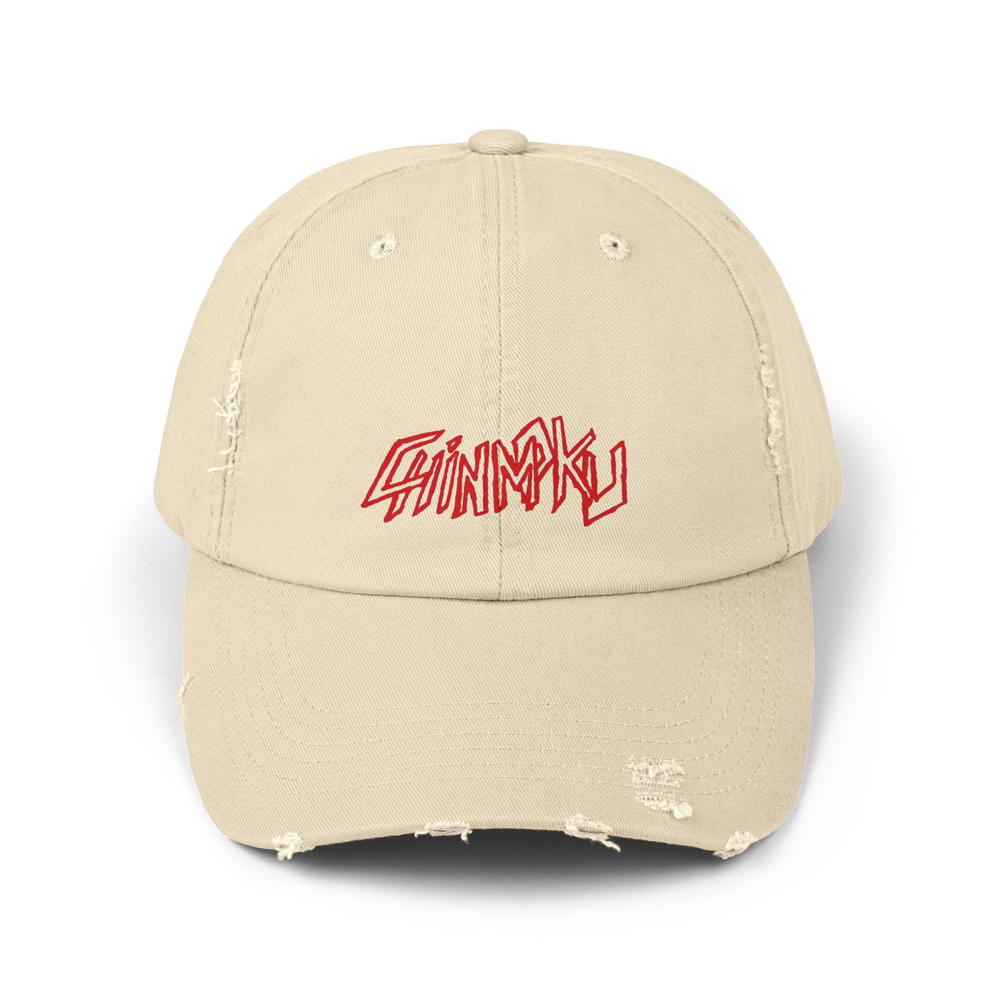 Unisex Distressed Cap Red tag