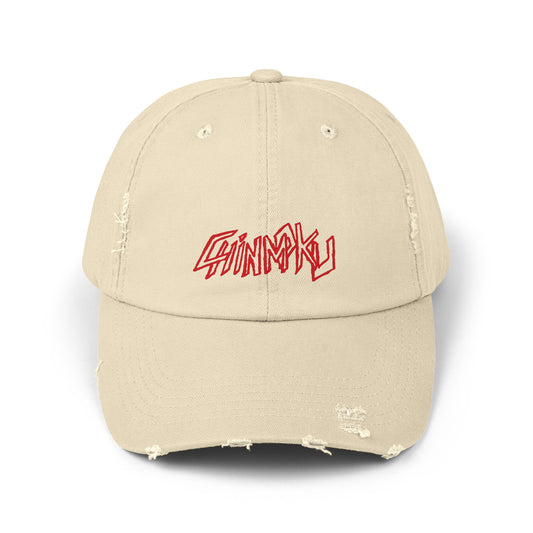 Unisex Distressed Cap Red tag