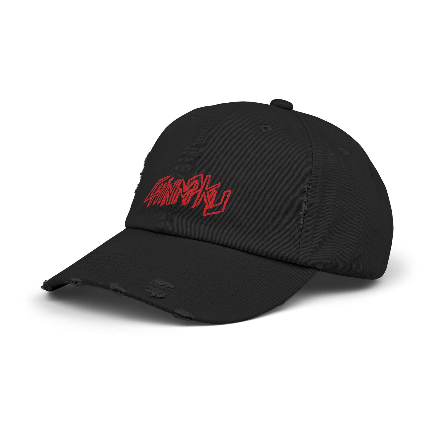 Unisex Distressed Cap Red tag