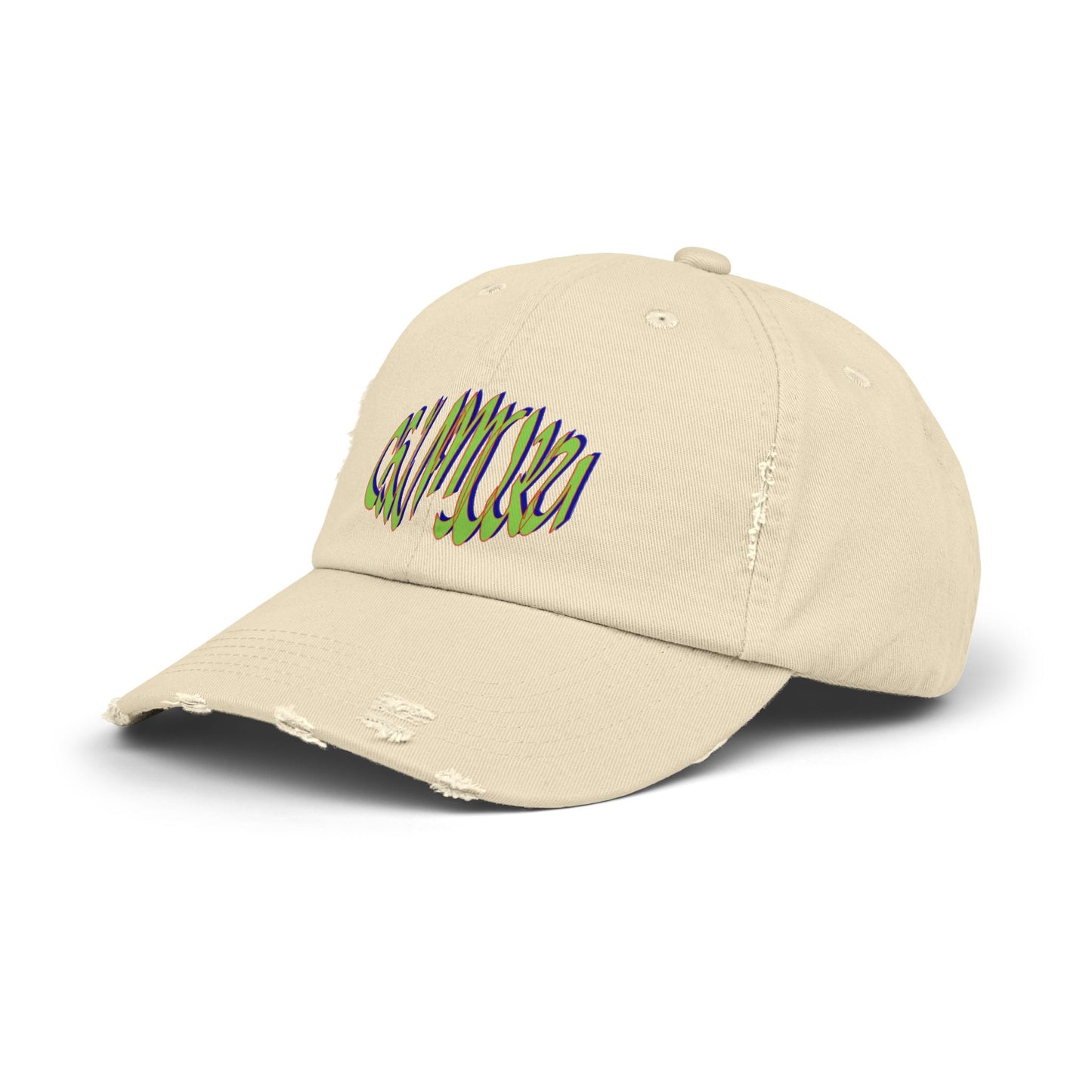 Unisex Distressed Cap logo wave