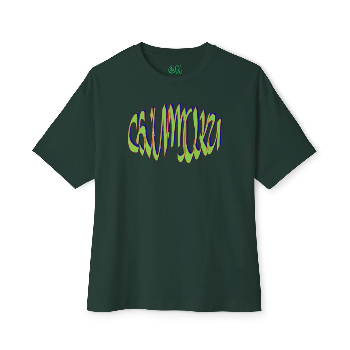 Green logo wave Tee